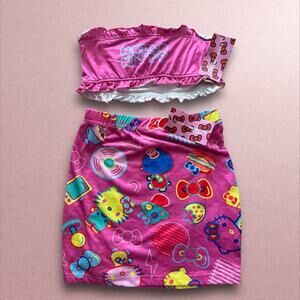 Hello Kitty x SHEIN Collab Tube Top + Skirt Set